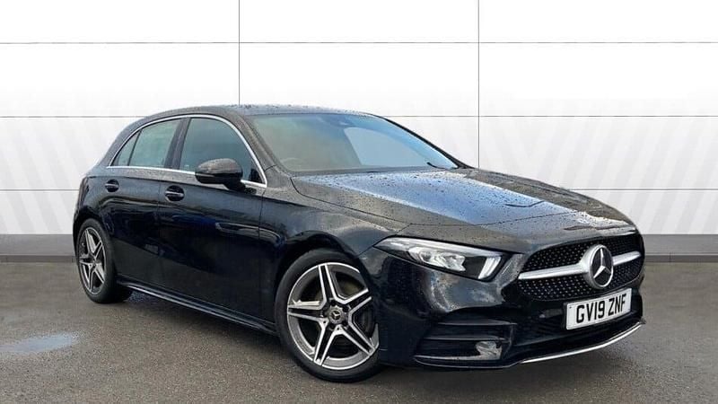 Used Mercedes A180 AMG line 136 HP (100 kW) 2019 Black Hatchback