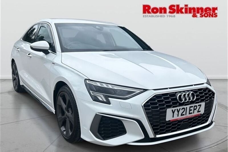 White Used 2021 Audi A3 S-Line Sedan | £19,999 (Fair price) - Image 1/4