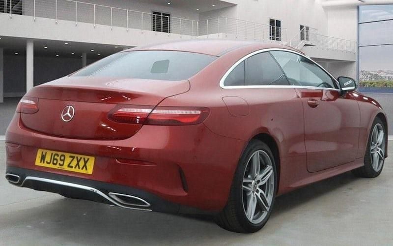 Used Mercedes E220 AMG line 194 HP (142 kW) 2019 Red Coupe