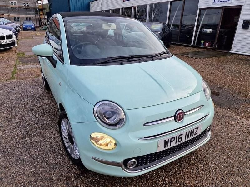 Used Fiat 500C Lounge 69 HP (50 kW) 2016 Green Cabriolet