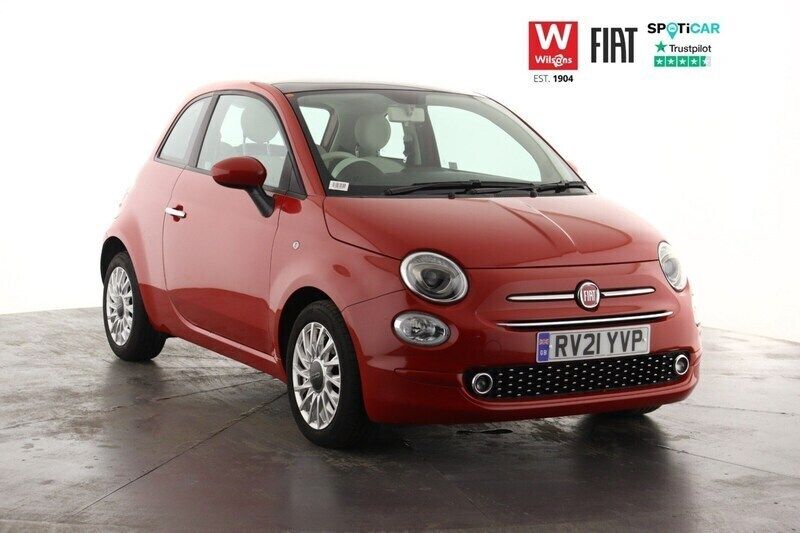 Red Used 2021 Fiat 500 Lounge Hatchback | £9,995 (Fair price) - Image 1/3