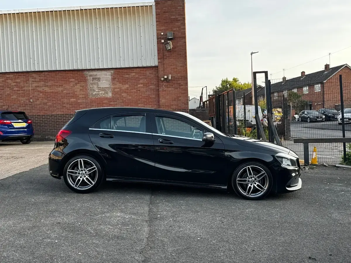 Used Mercedes A160 AMG line 2018 Black Hatchback