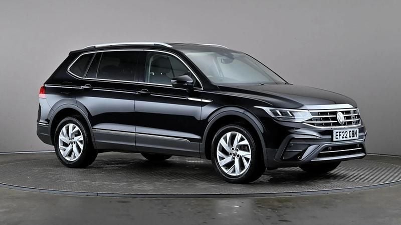 Black Used 2022 VW Tiguan Allspace Life SUV | £20,798 (Fair price) - Image 1/4