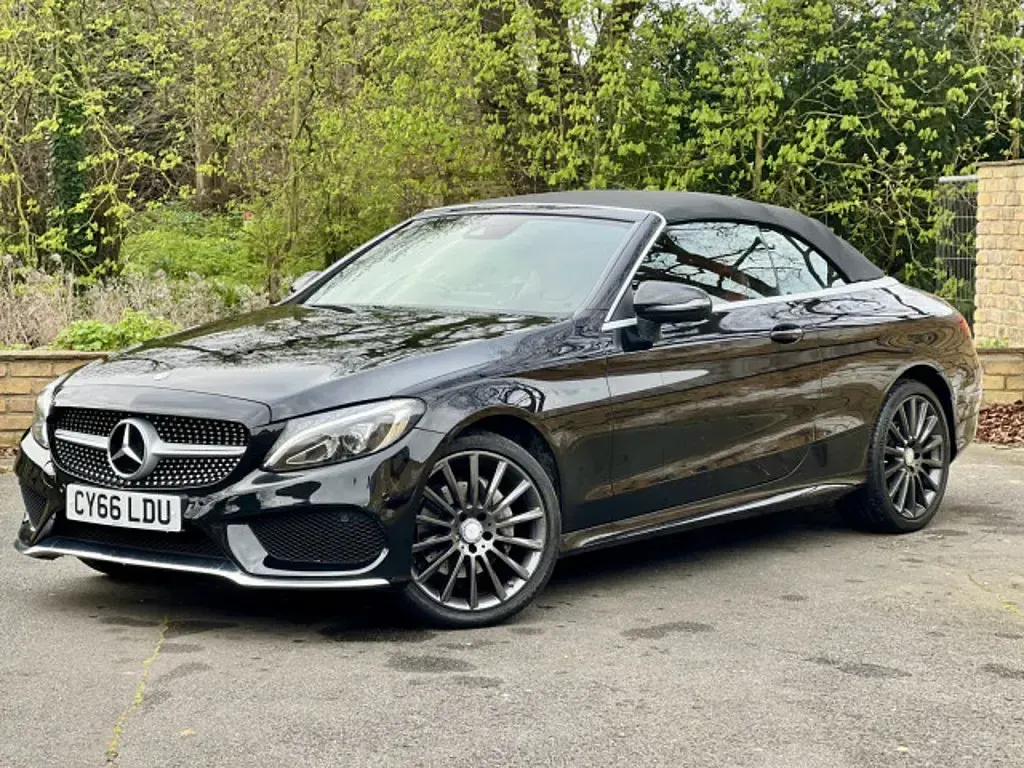 Used Mercedes C220 AMG line 2017 Black Cabriolet