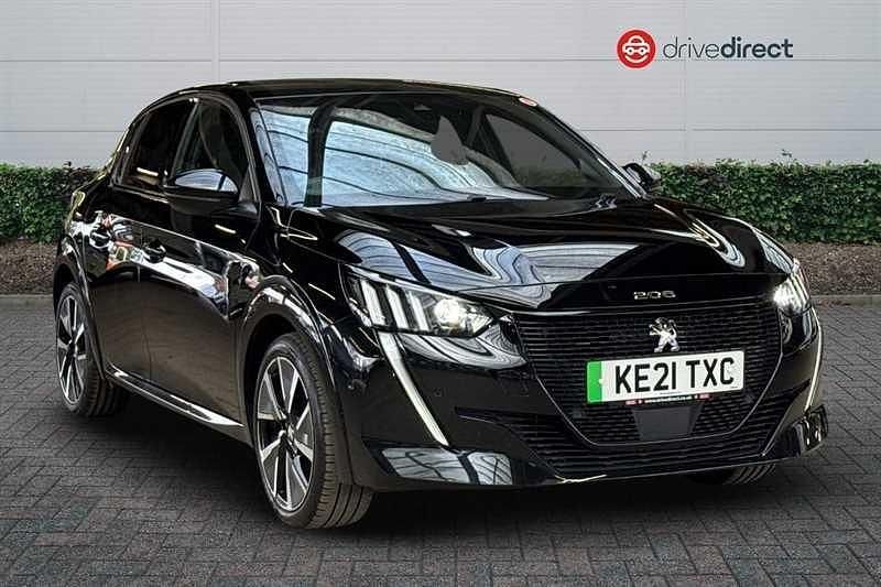 Black Used 2021 Peugeot e-208 GT Hatchback | £10,849 (Fair price) - Image 1/4