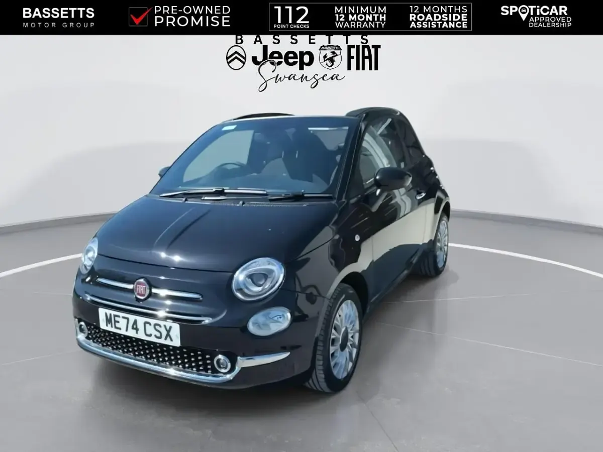 Used Fiat 500C S 70 HP (51 kW) 2025 Black Cabriolet