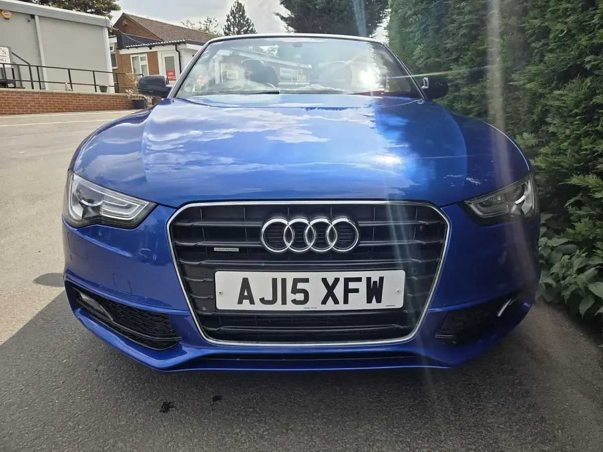 Used Audi A5 Cabriolet S-Line 245 HP (180 kW) 2015 Blue Cabriolet
