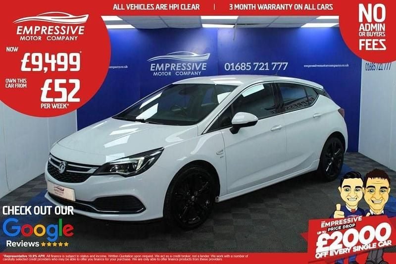 White Used 2019 Vauxhall Astra SRi Hatchback | £9,499 (Fair price) - Image 1/4