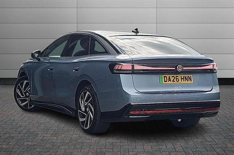 New VW ID.7 Pro 210 kW (286 HP) 2026 Stone washed blue with black roof Hatchback