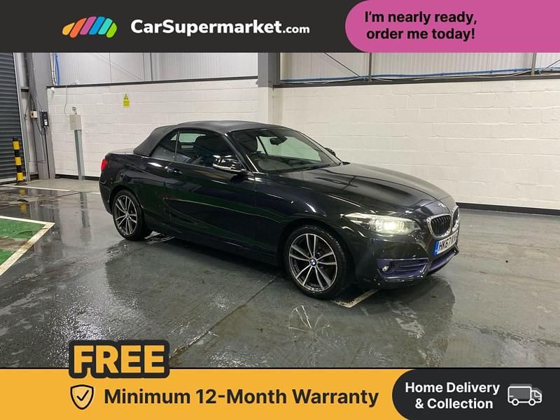 Black Used 2017 BMW 218 Sport Line Cabriolet | £11,197 (Fair price) - Image 1/4