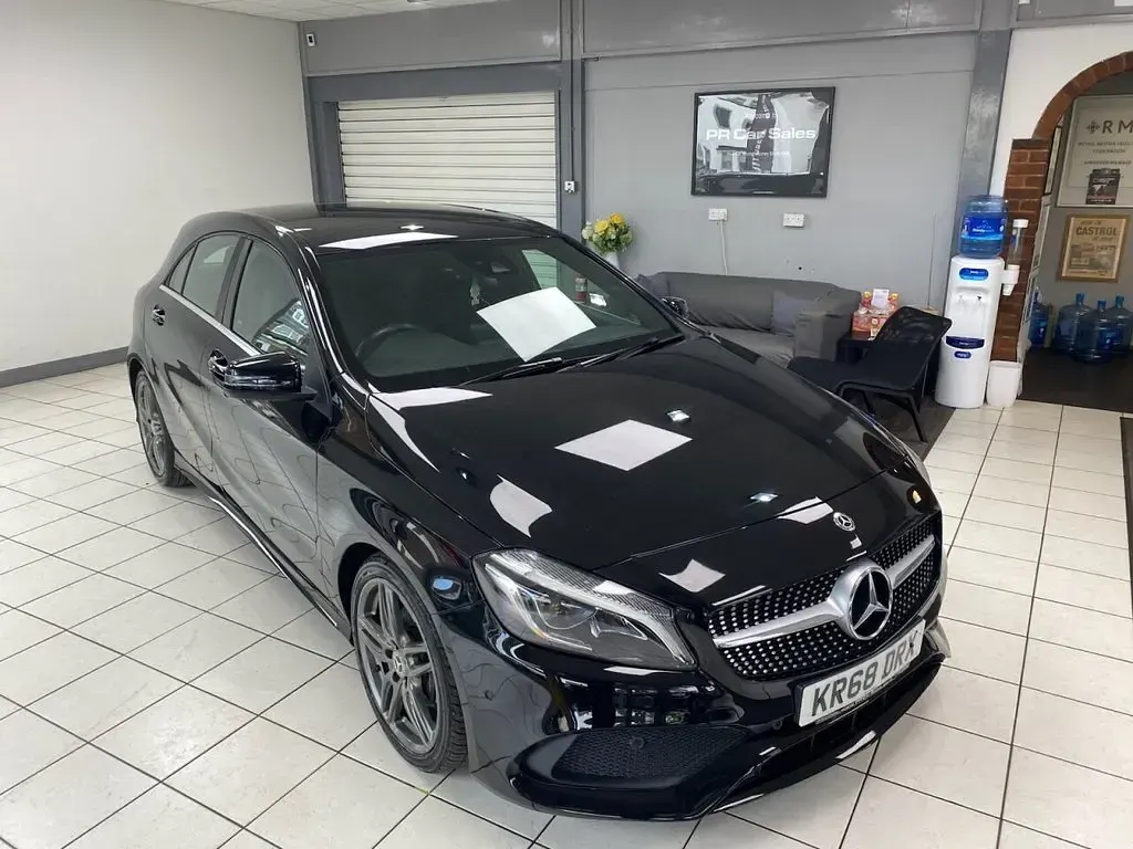 Used Mercedes A200 AMG line 2018 Black Hatchback