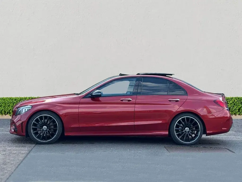 Used Mercedes C220 AMG line 194 HP (142 kW) 2021 Red Sedan