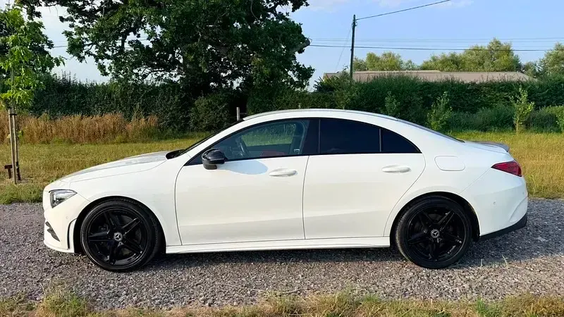 Used Mercedes CLA220 AMG line 190 HP (139 kW) 2019 White Coupe