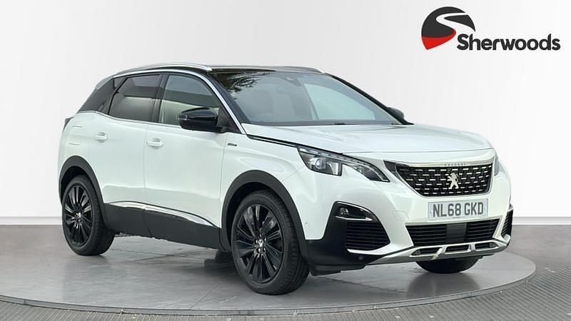 White Used 2018 Peugeot 3008 GT-line Hatchback | £12,299 (Fair price) - Image 1/4