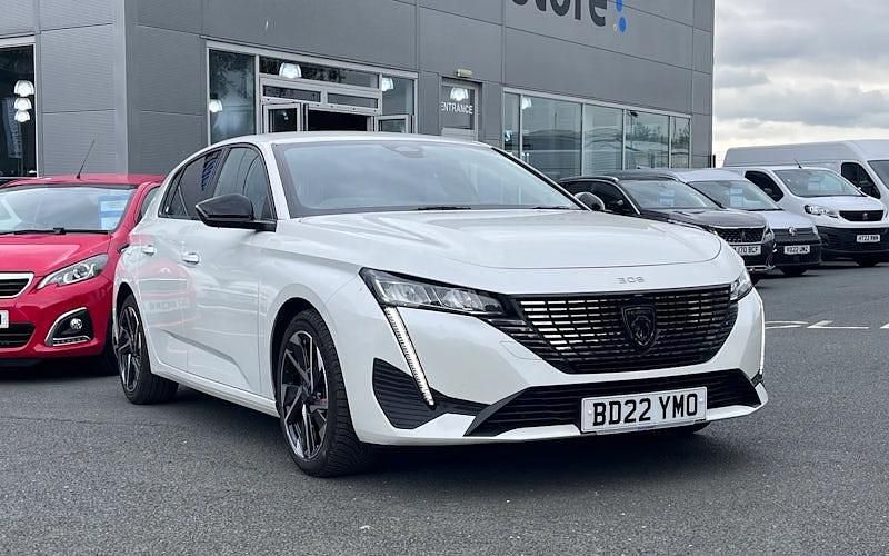 White Used 2022 Peugeot 308 Allure Premium Hatchback | £16,233 (Fair price) - Image 1/4