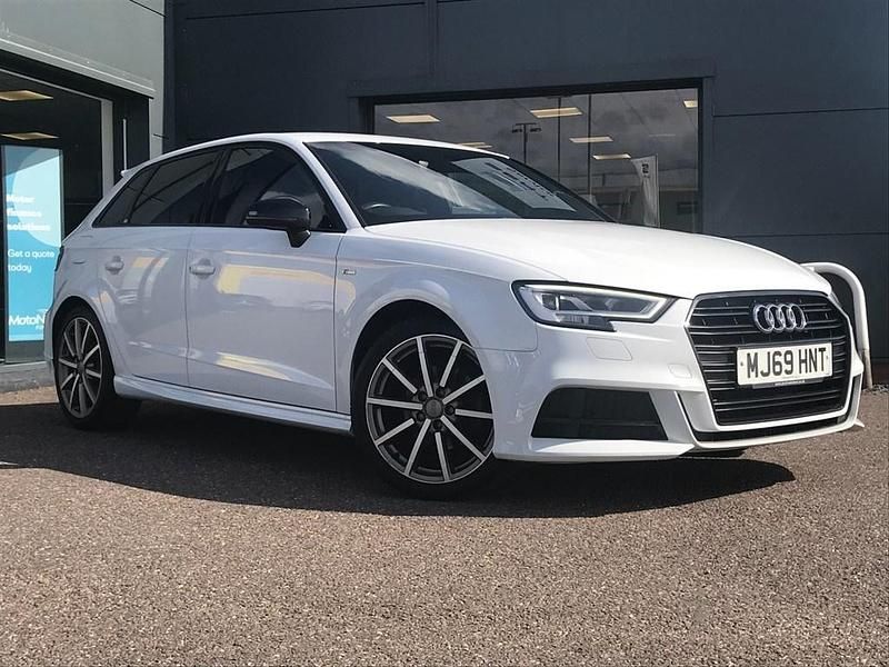 Used Audi A3 Sportback Black Edition 150 HP (110 kW) 2019 White Hatchback