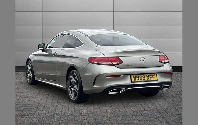 Used Mercedes C300 AMG line 245 HP (180 kW) 2019 Silver Coupe