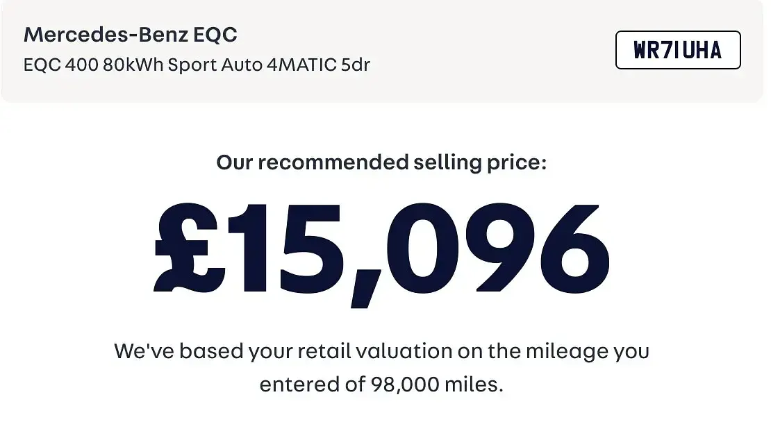Used Mercedes EQC400 300 kW (408 HP) 2022 Black SUV