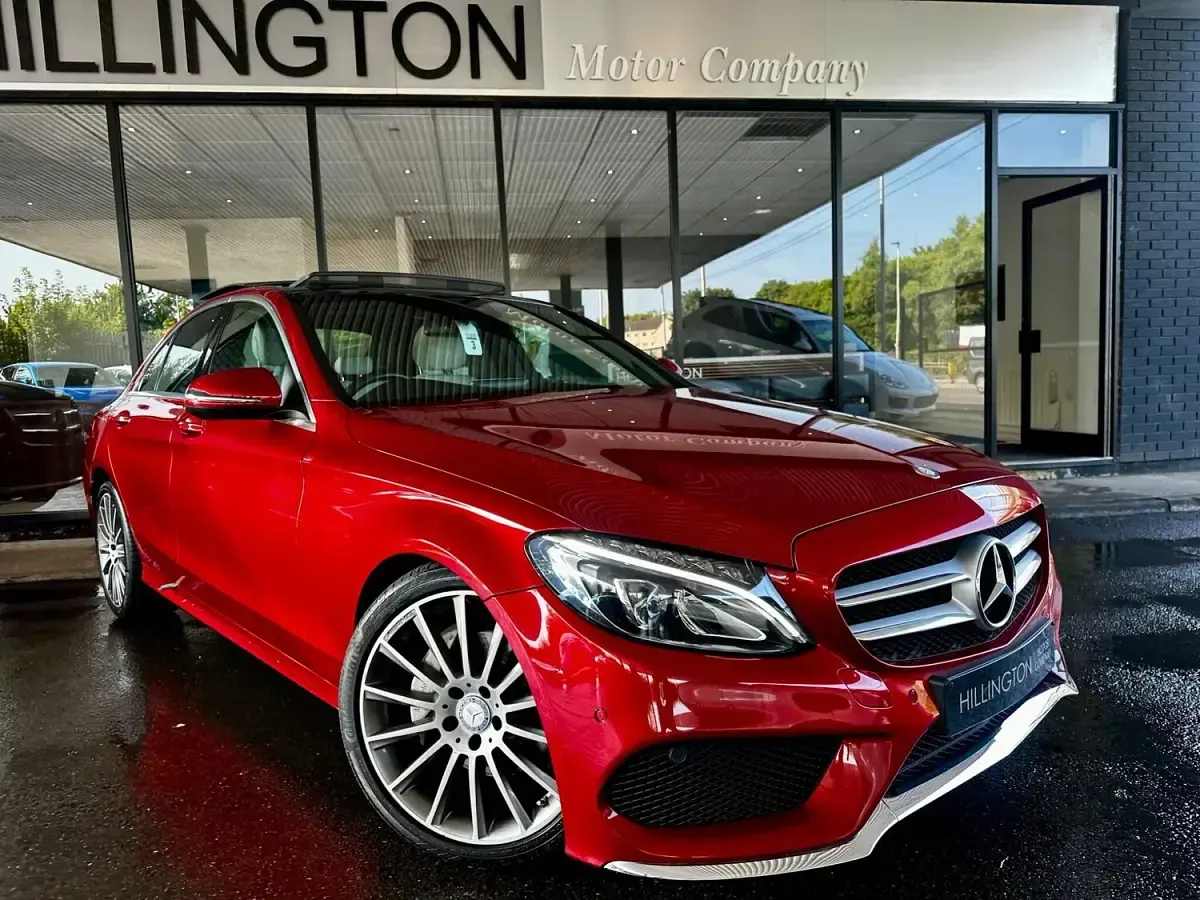 Used Mercedes C220 AMG Line Premium Plus 2016 Red Sedan