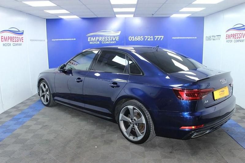 Used Audi A4 Black Edition 190 HP (139 kW) 2019 Blue Sedan