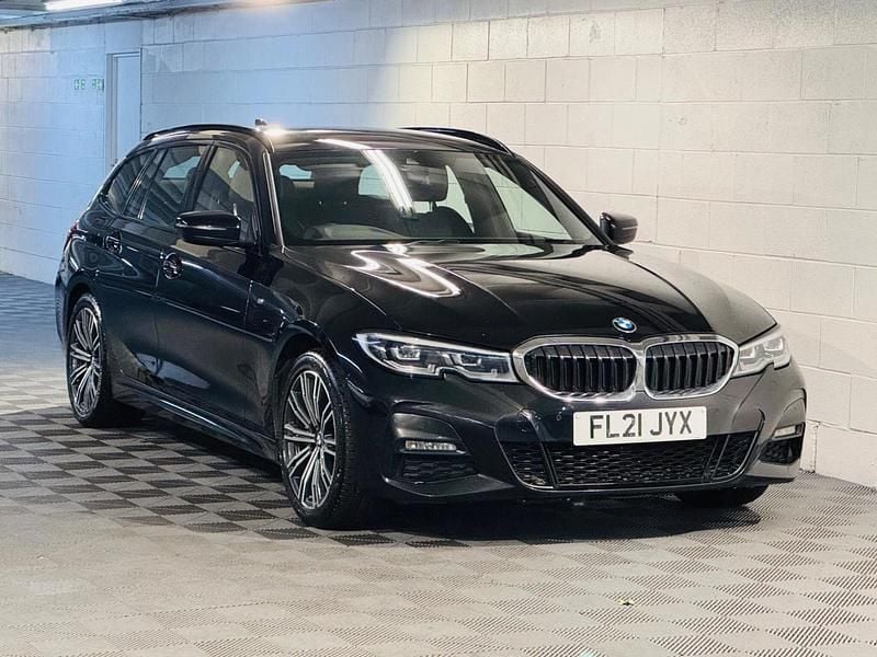 Black Used 2021 BMW 330e M Sport Estate | £12,489 (Good price) - Image 1/4