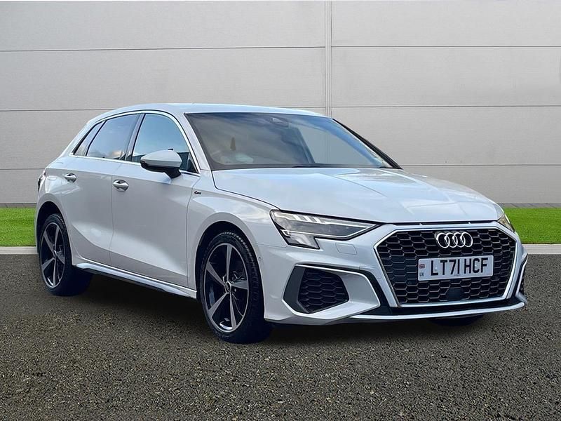 White Used 2021 Audi A3 e-tron S-Line Hatchback | £19,695 (Fair price) - Image 1/4