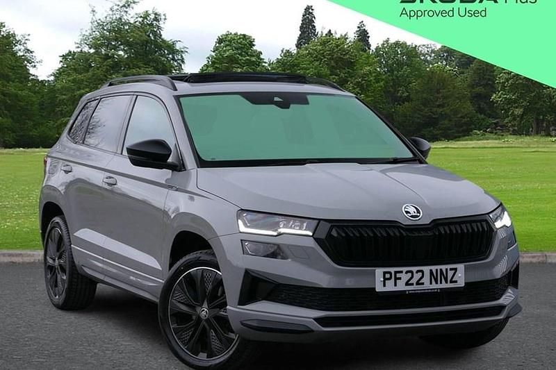 Meteor grey Used 2022 Skoda Karoq SportLine SUV | £21,795 (Fair price) - Image 1/1
