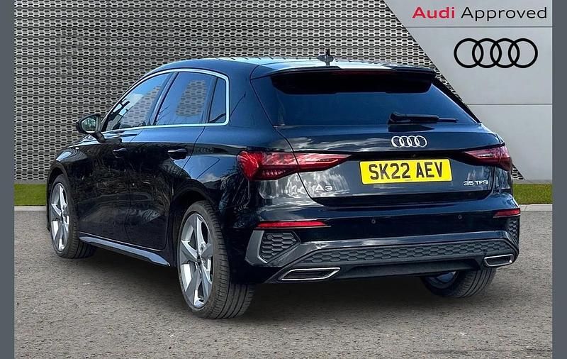 Used Audi A3 S-Line 147 HP (108 kW) 2022 Black Sedan