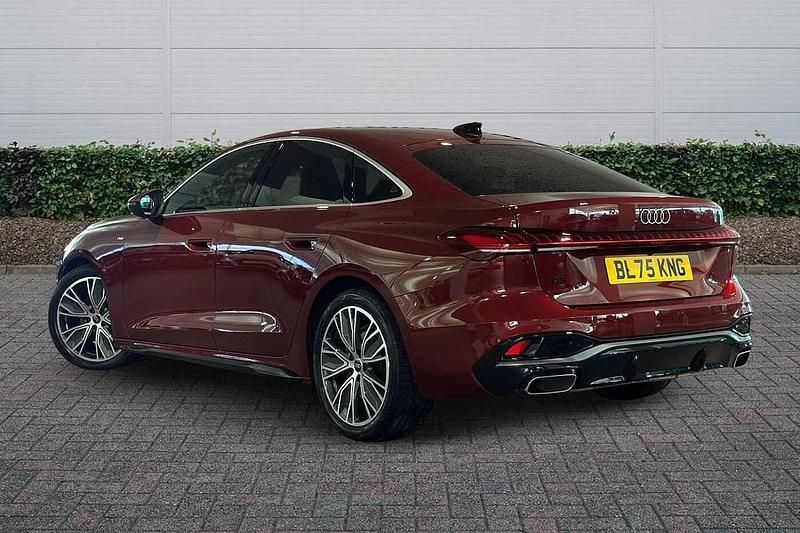 New Audi A5 S-Line 2025 Grenadine red, metallic Sedan