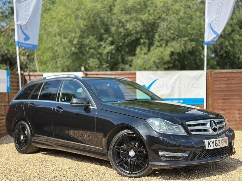 Black Used 2013 Mercedes C250 AMG Estate | £7,299 (Fair price) - Image 1/4