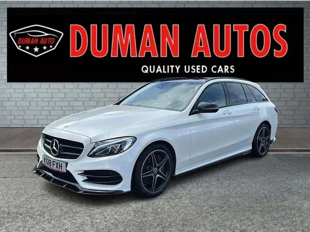 Used Mercedes C250 AMG line 2018 White Estate