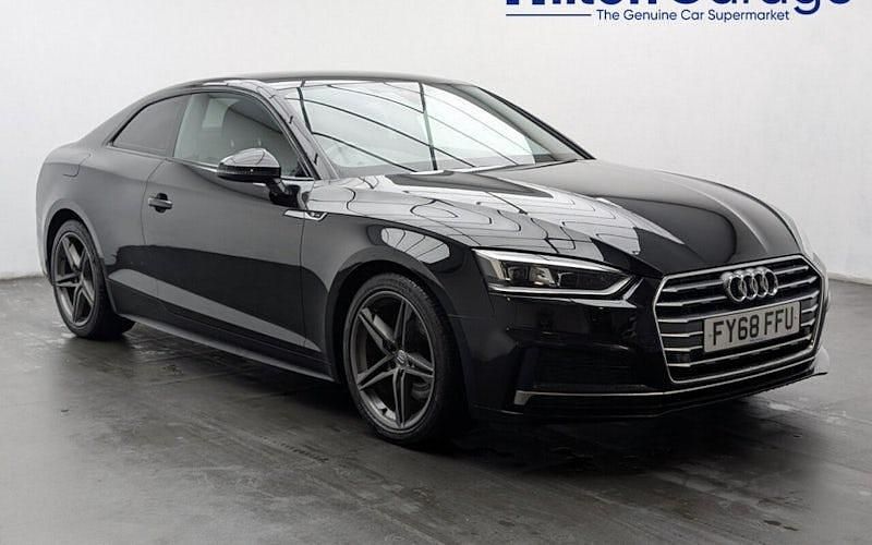 Used Audi A5 S-Line 150 HP (110 kW) 2018 Black Coupe