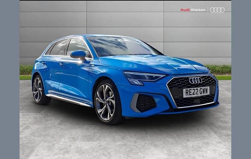 Used Audi A3 S-Line 147 HP (108 kW) 2022 Blue Sedan