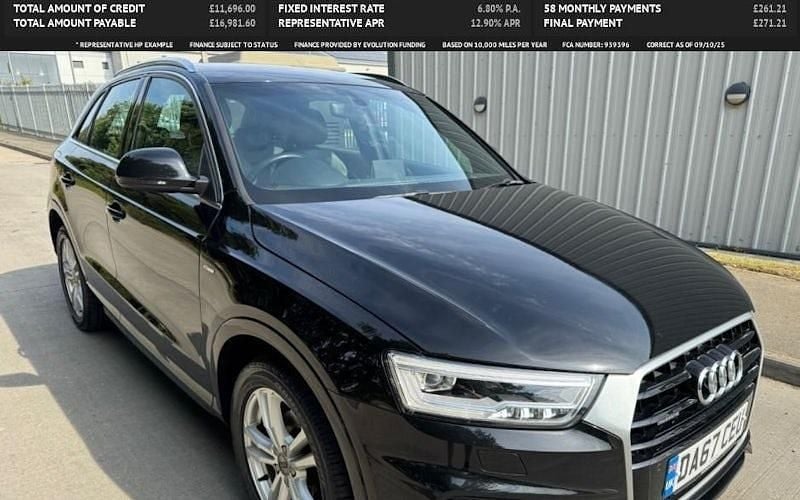 Black Used 2018 Audi Q3 S-Line SUV | £12,995 (Super price) - Image 1/4