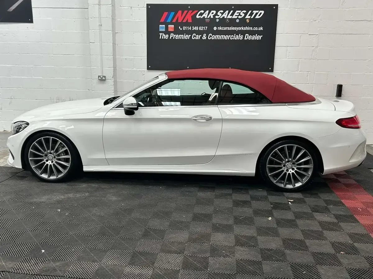 Used Mercedes C220 AMG line 170 HP (125 kW) 2017 White Cabriolet