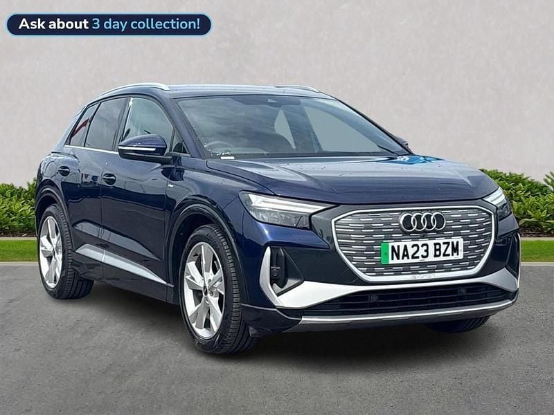 Blue Used 2023 Audi Q4 e-tron S-Line SUV | £23,499 (Super price) - Image 1/4