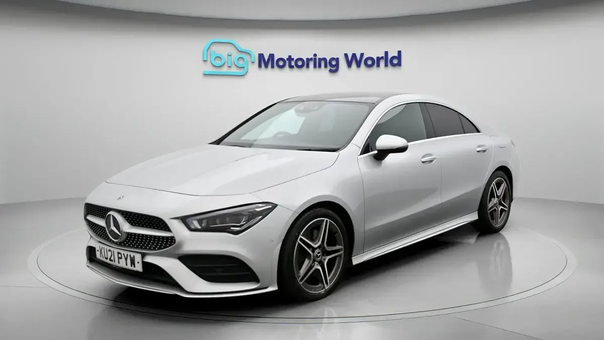 Used Mercedes CLA200 AMG line 163 HP (119 kW) 2021 Silver Coupe