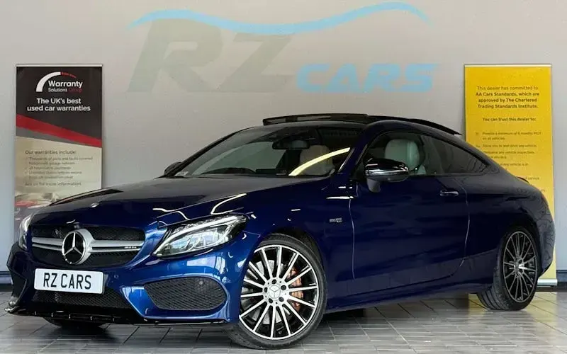 Used Mercedes C43 AMG Premium Plus 367 HP (269 kW) 2016 Blue Coupe