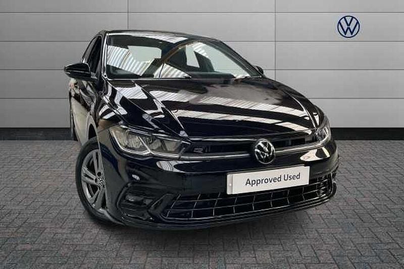 Black Used 2024 VW Polo R-line Hatchback | £21,759 (Fair price) - Image 1/4
