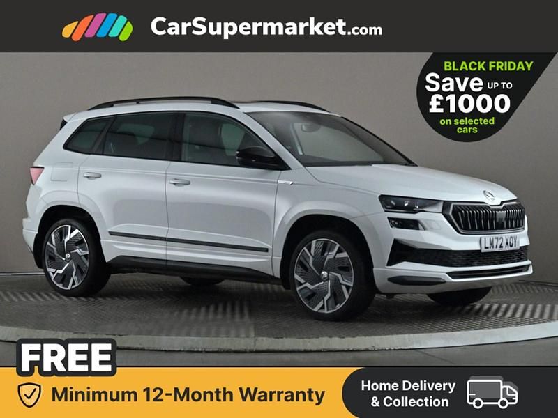 White Used 2022 Skoda Karoq SportLine SUV | £20,697 (Fair price) - Image 1/3