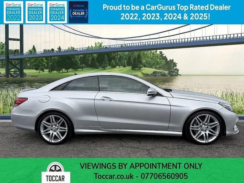 Used Mercedes E350 AMG line 258 HP (189 kW) 2017 Silver Coupe