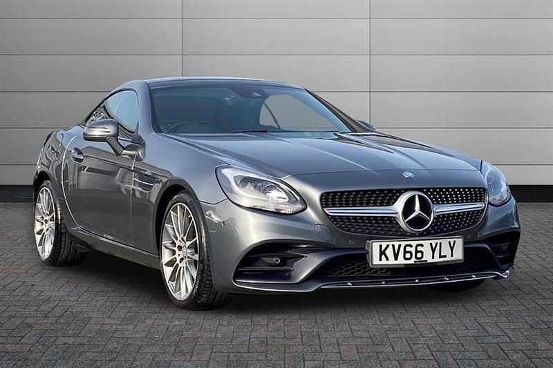 Used Mercedes SLC200 AMG line 184 HP (135 kW) 2017 Selenite grey Cabriolet
