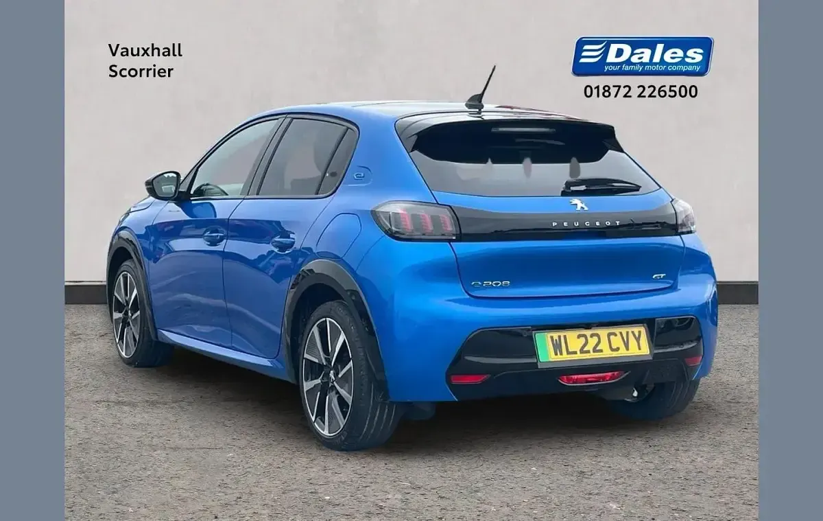 Used Peugeot e-208 Premium 100 kW (136 HP) 2022 Blue Hatchback