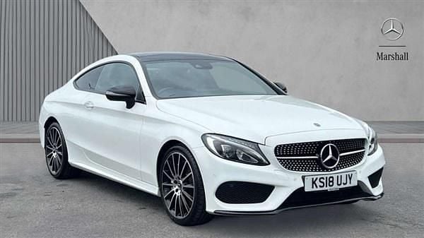 White Used 2018 Mercedes C300 AMG Line Premium Plus Coupe | £22,480 (Fair price) - Image 1/4