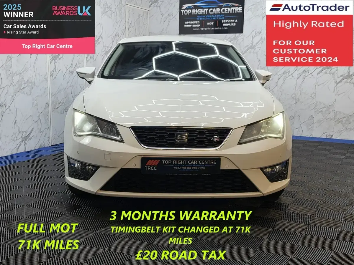 Used Seat Leon FR 184 HP (135 kW) 2014 White Hatchback
