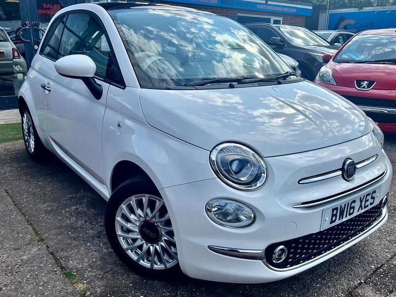 White Used 2016 Fiat 500 Lounge Hatchback | £5,480 (Fair price) - Image 1/4