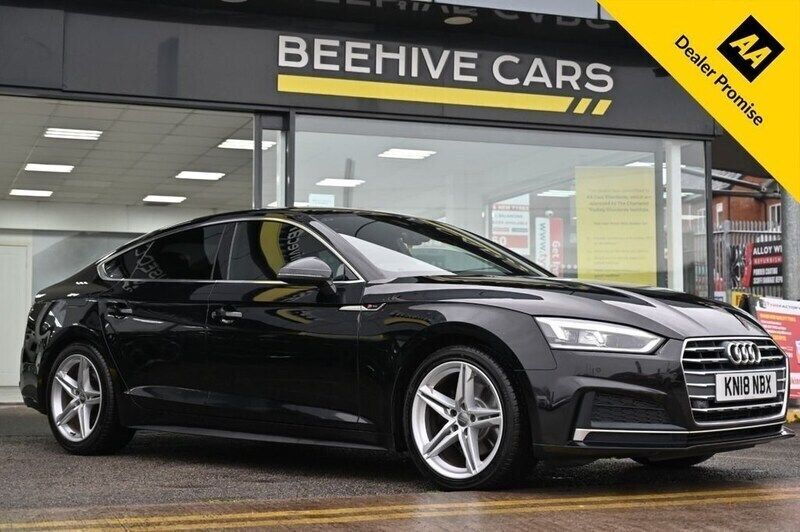 Black Used 2018 Audi A5 Sportback S-Line Hatchback | £12,650 (Fair price) - Image 1/4