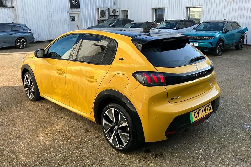Used Peugeot e-208 GTi 100 kW (136 HP) 2021 Yellow Hatchback