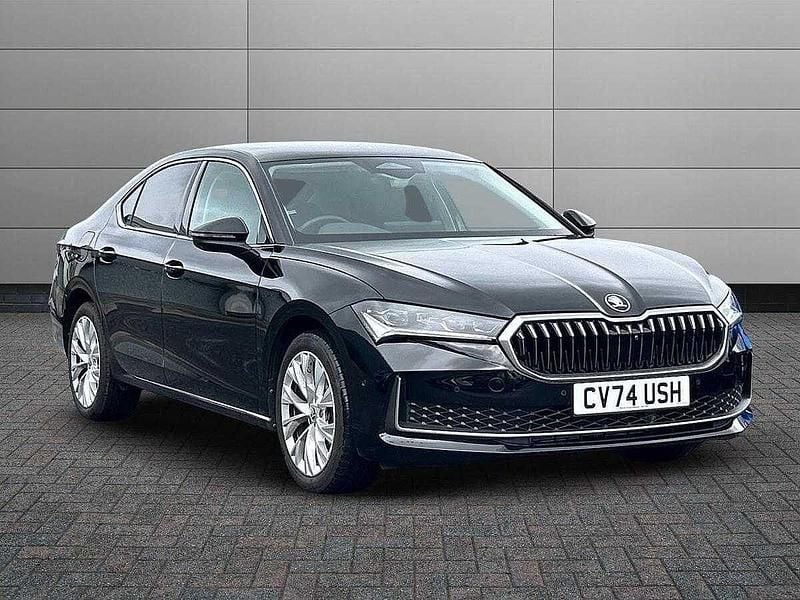 Midnight black metallic Used 2024 Skoda Superb SE L Hatchback | £26,750 (Expensive) - Image 1/4