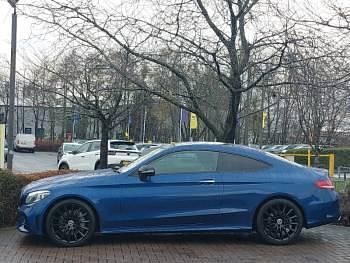 Used Mercedes C300e AMG line 258 HP (189 kW) 2022 Blue Coupe